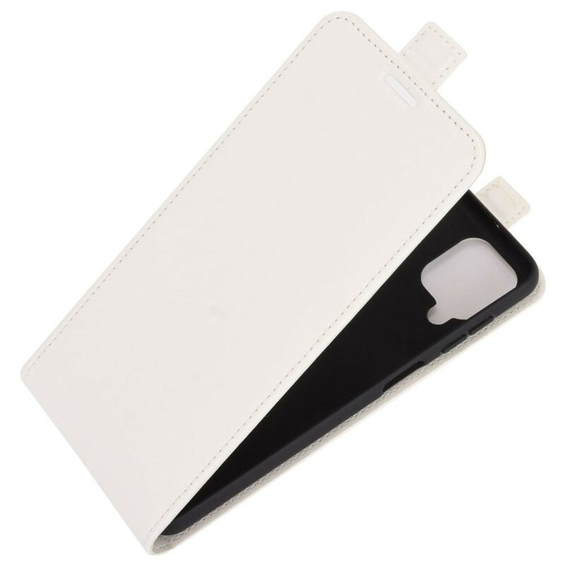 Capa Flip Para Samsung Galaxy M12 / A12 De Couro Aba Vertical Efeito Couro