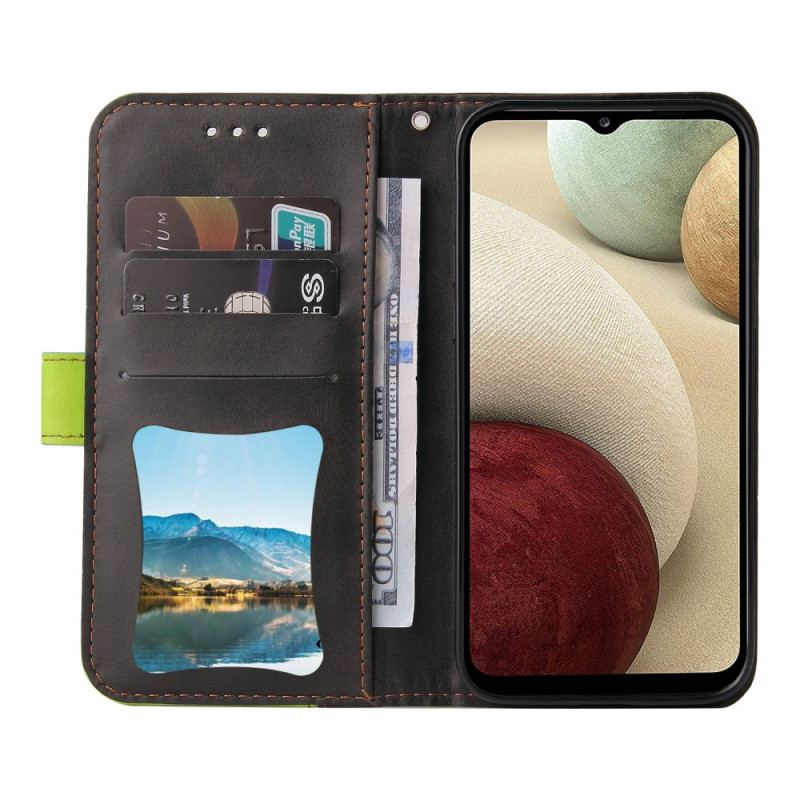 Capa Flip Para Samsung Galaxy M12 / A12 Dois Tons