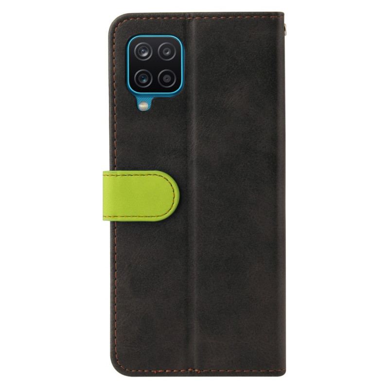 Capa Flip Para Samsung Galaxy M12 / A12 Dois Tons