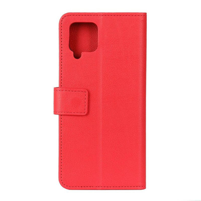 Capa Flip Para Samsung Galaxy M12 / A12 Efeito Couro Clássico