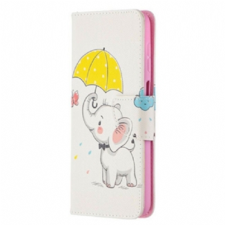 Capa Flip Para Samsung Galaxy M12 / A12 Elefante Bébé