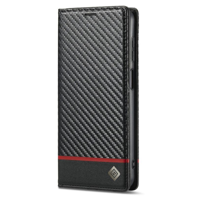 Capa Flip Para Samsung Galaxy M12 / A12 Fibra De Carbono Lc.imeeke