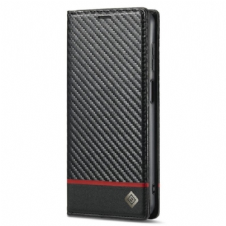 Capa Flip Para Samsung Galaxy M12 / A12 Fibra De Carbono Lc.imeeke