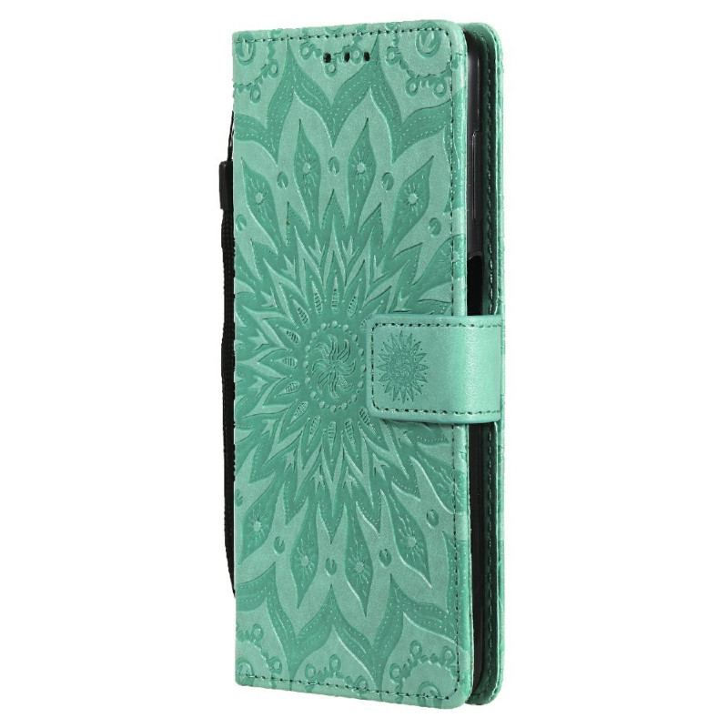 Capa Flip Para Samsung Galaxy M12 / A12 Flor Do Sol