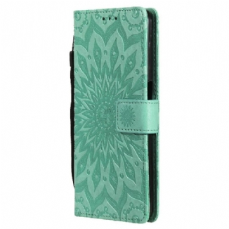 Capa Flip Para Samsung Galaxy M12 / A12 Flor Do Sol