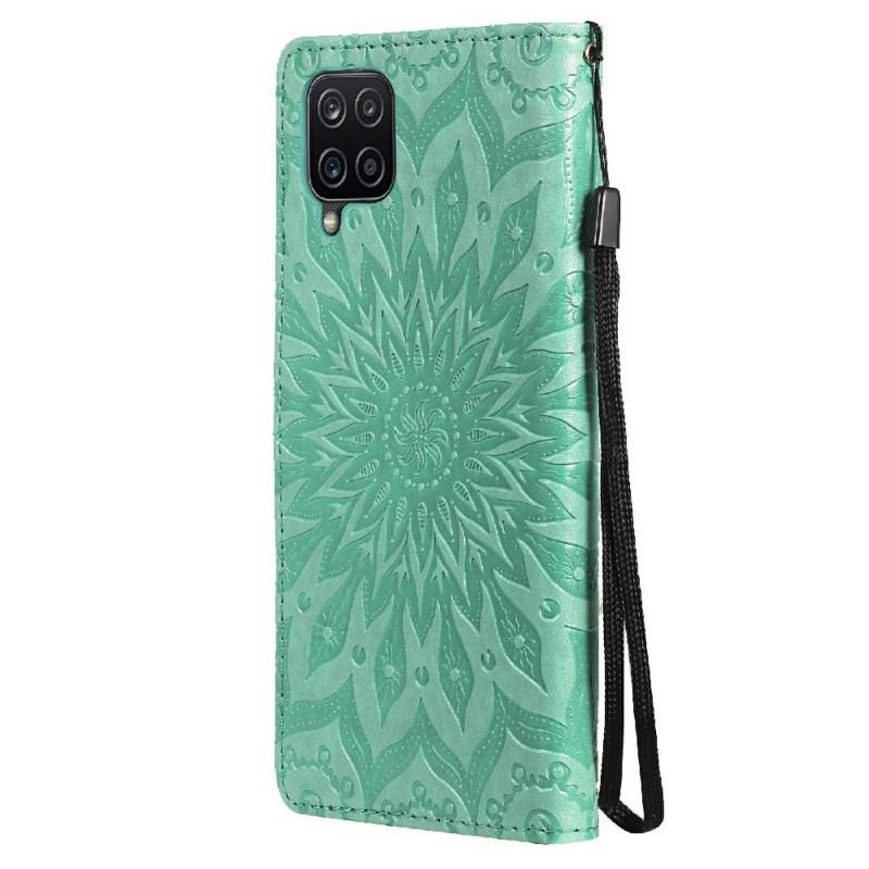 Capa Flip Para Samsung Galaxy M12 / A12 Flor Do Sol