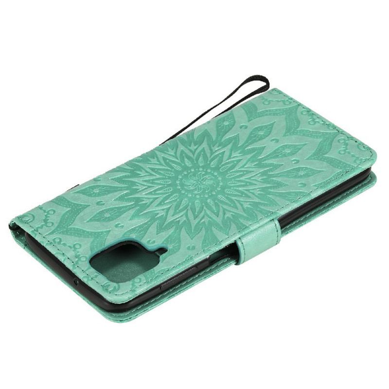 Capa Flip Para Samsung Galaxy M12 / A12 Flor Do Sol