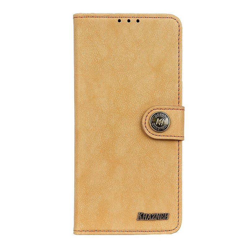 Capa Flip Para Samsung Galaxy M12 / A12 Khazneh Retrô Split Couro Sintético