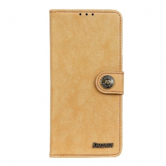 Capa Flip Para Samsung Galaxy M12 / A12 Khazneh Retrô Split Couro Sintético