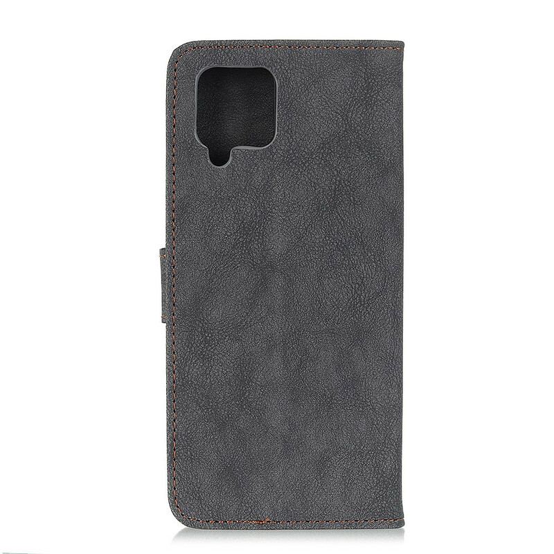 Capa Flip Para Samsung Galaxy M12 / A12 Khazneh Retrô Split Couro Sintético