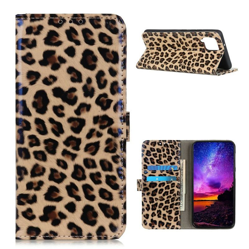 Capa Flip Para Samsung Galaxy M12 / A12 Leopardo Simples