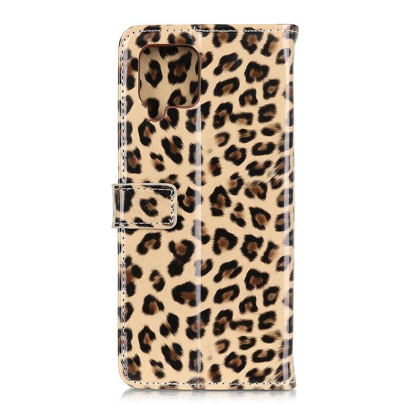 Capa Flip Para Samsung Galaxy M12 / A12 Leopardo Simples