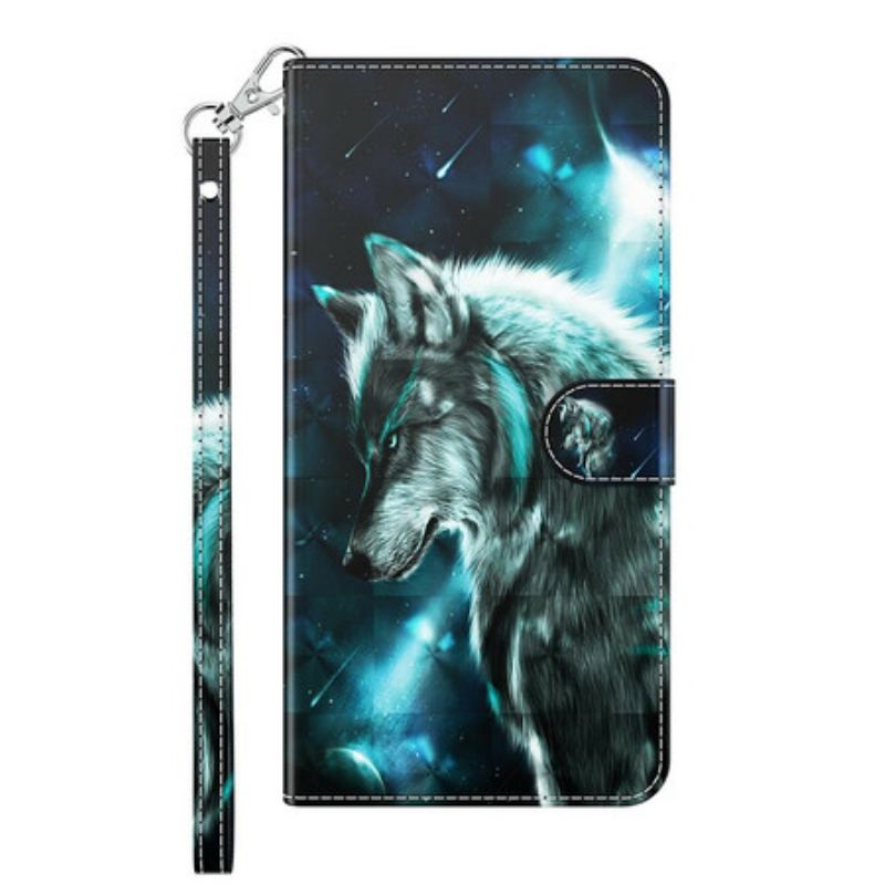 Capa Flip Para Samsung Galaxy M12 / A12 Lobo Majestoso