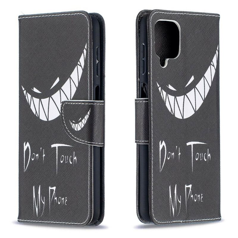 Capa Flip Para Samsung Galaxy M12 / A12 Telefone Do Diabo