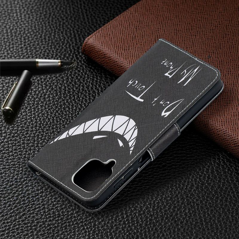 Capa Flip Para Samsung Galaxy M12 / A12 Telefone Do Diabo