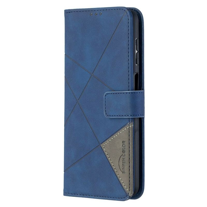 Capa Flip Para Samsung Galaxy M12 / A12 Triângulos De Cores Binfen