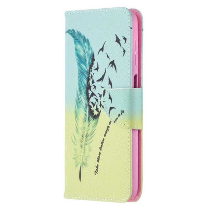 Capa Folio Para Samsung Galaxy M12 / A12 Aprender A Voar