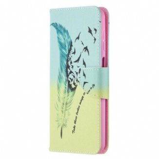 Capa Folio Para Samsung Galaxy M12 / A12 Aprender A Voar