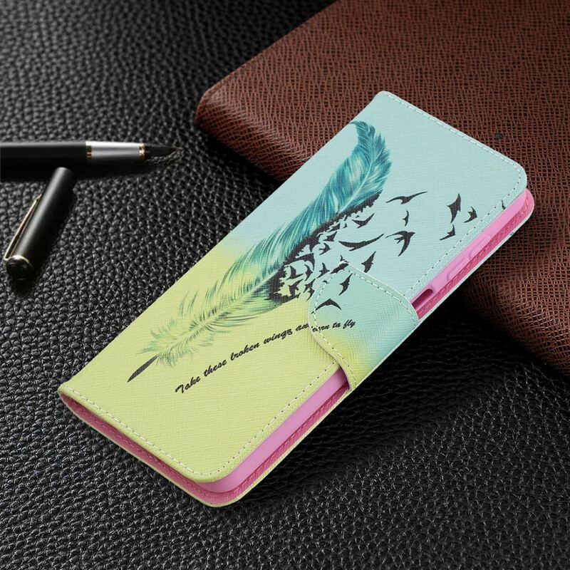 Capa Folio Para Samsung Galaxy M12 / A12 Aprender A Voar