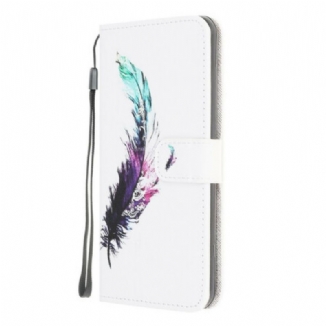 Capa Folio Para Samsung Galaxy M12 / A12 De Cordão Pena Com Cordão