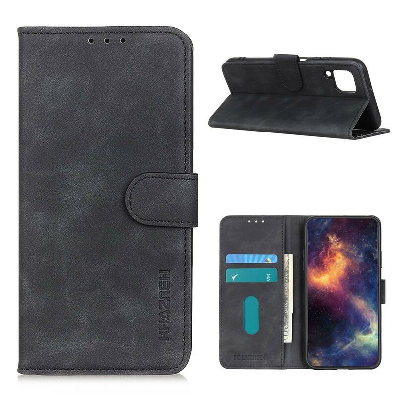 Capa Folio Para Samsung Galaxy M12 / A12 Efeito Couro Vintage Khazneh