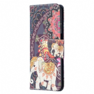 Capa Folio Para Samsung Galaxy M12 / A12 Elefante Indiano