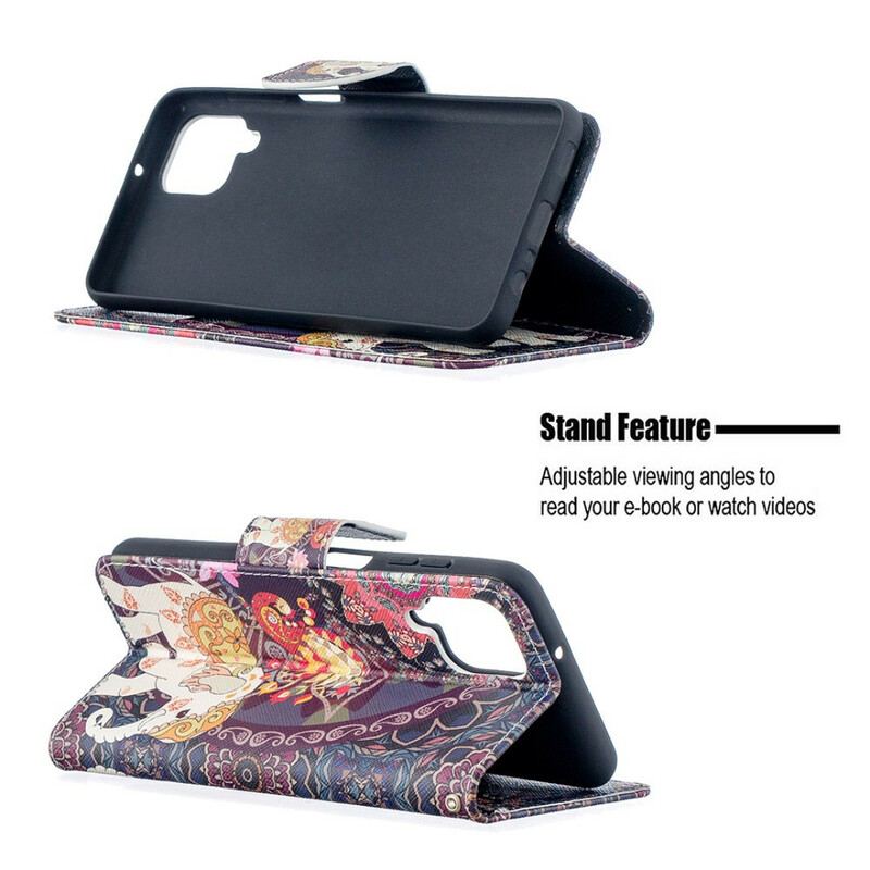 Capa Folio Para Samsung Galaxy M12 / A12 Elefante Indiano