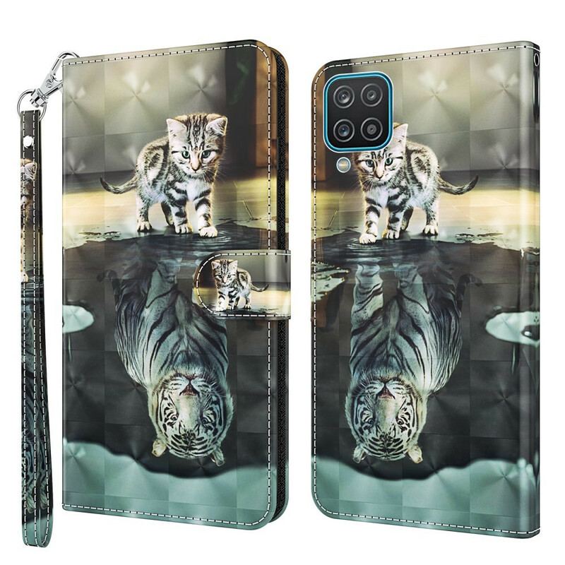 Capa Folio Para Samsung Galaxy M12 / A12 Ernesto O Tigre