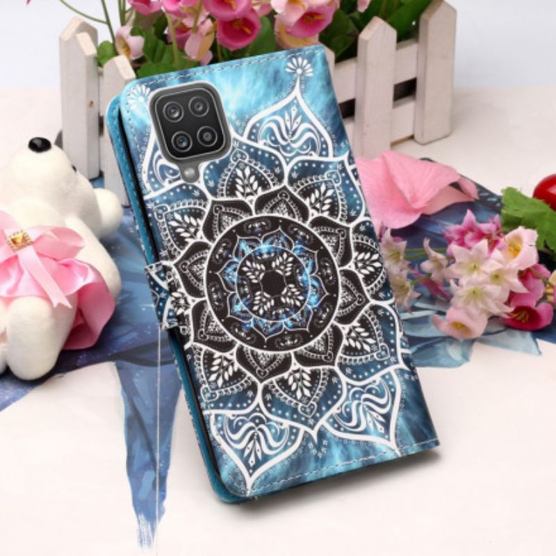 Capa Folio Para Samsung Galaxy M12 / A12 Mandala No Céu