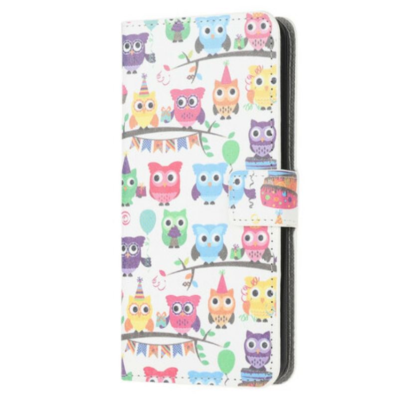 Capa Folio Para Samsung Galaxy M12 / A12 Várias Corujas