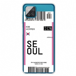 Capa Para Samsung Galaxy M12 / A12 Cartão De Embarque Em Seul