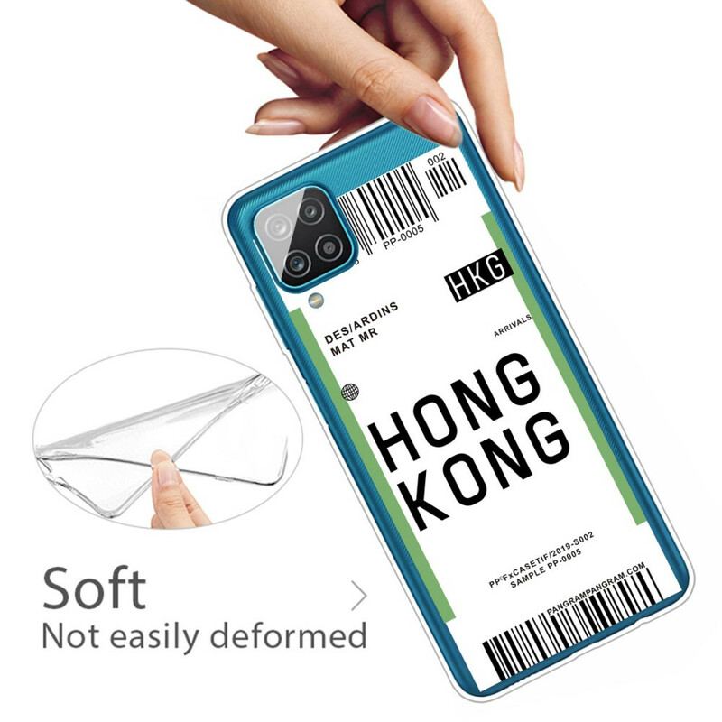 Capa Para Samsung Galaxy M12 / A12 Cartão De Embarque Para Hong Kong