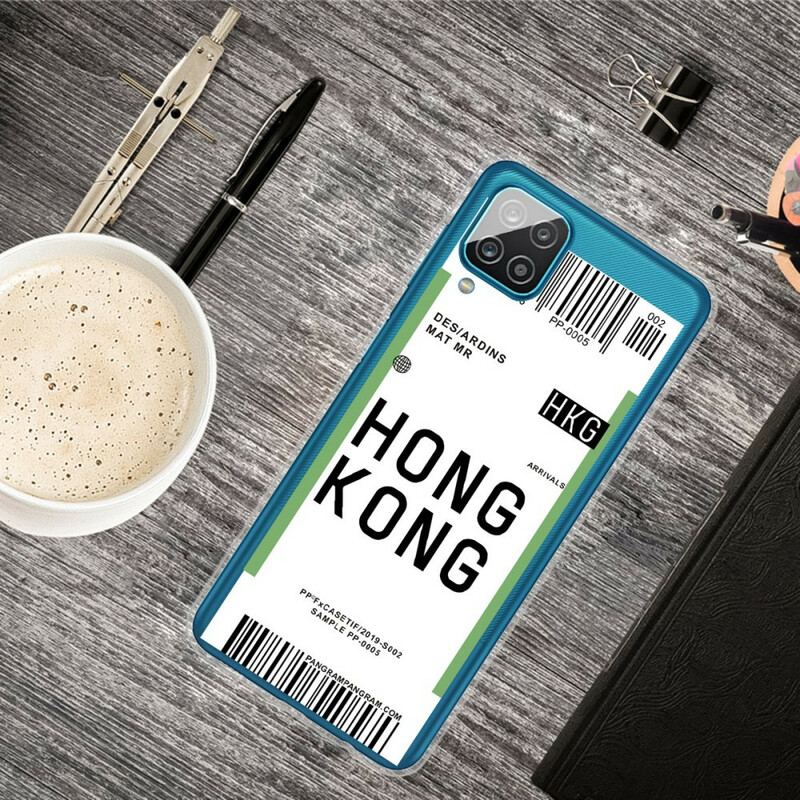 Capa Para Samsung Galaxy M12 / A12 Cartão De Embarque Para Hong Kong