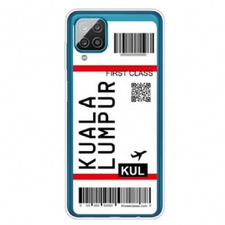 Capa Para Samsung Galaxy M12 / A12 Cartão De Embarque Para Kuala Lumpur