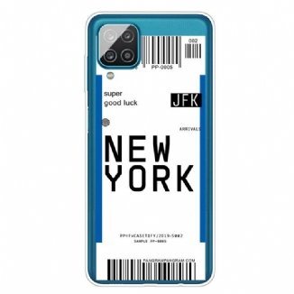 Capa Para Samsung Galaxy M12 / A12 Cartão De Embarque Para Nova York