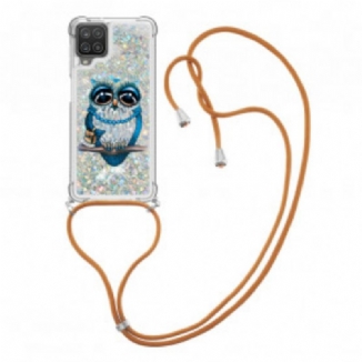 Capa Para Samsung Galaxy M12 / A12 De celular Cordão De Lantejoulas Miss Owl