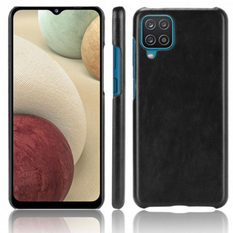 Capa Para Samsung Galaxy M12 / A12 Efeito Couro Lichia