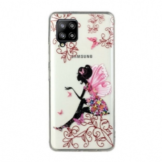 Capa Para Samsung Galaxy M12 / A12 Fada Das Flores Transparentes