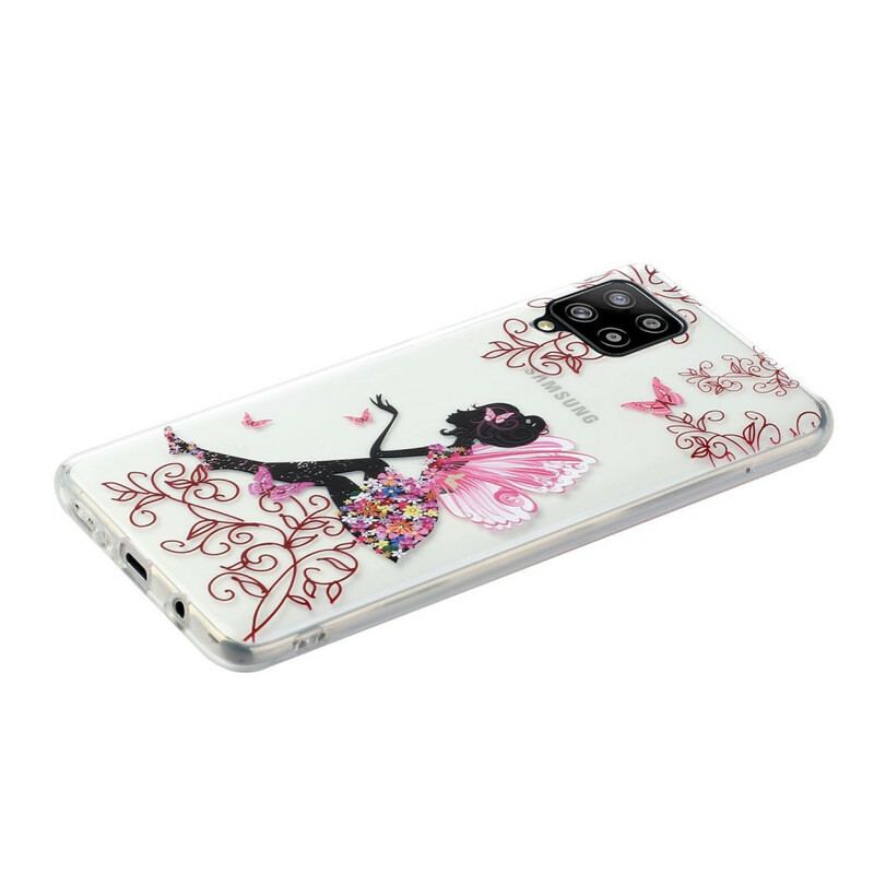 Capa Para Samsung Galaxy M12 / A12 Fada Das Flores Transparentes