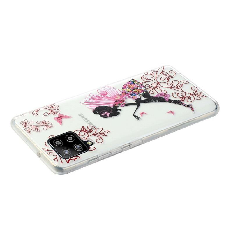 Capa Para Samsung Galaxy M12 / A12 Fada Das Flores Transparentes