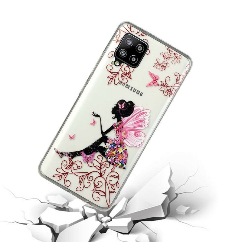 Capa Para Samsung Galaxy M12 / A12 Fada Das Flores Transparentes