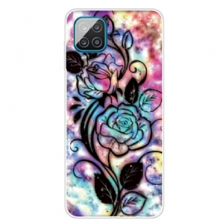 Capa Para Samsung Galaxy M12 / A12 Flor Gráfica