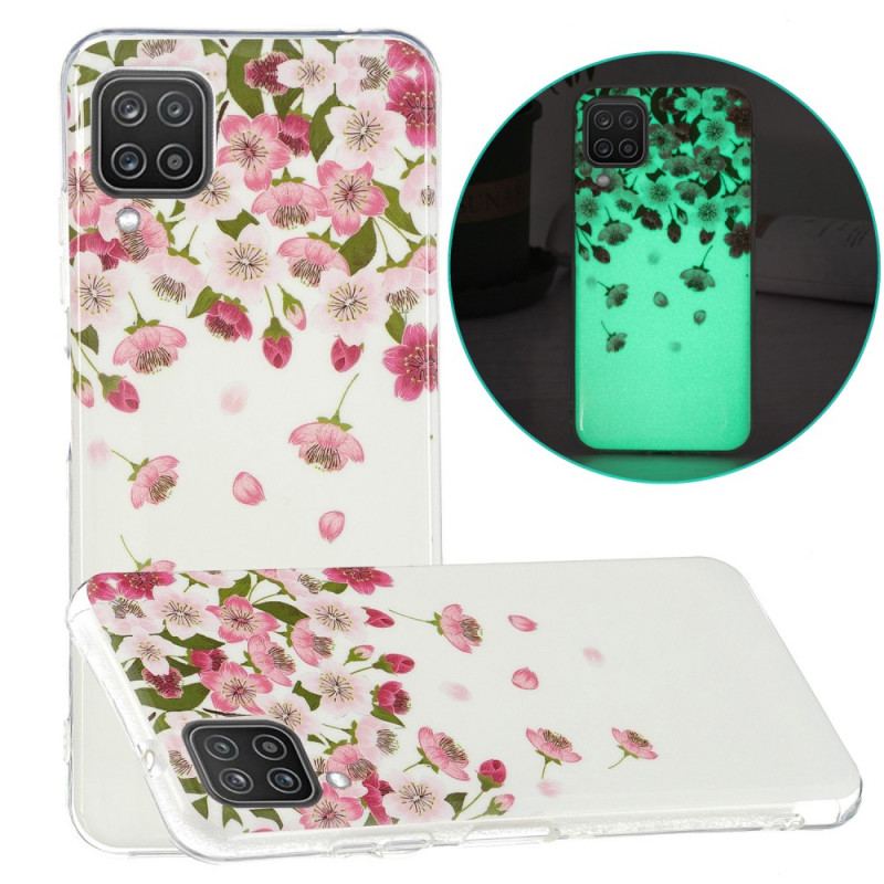 Capa Para Samsung Galaxy M12 / A12 Flores Fluorescentes