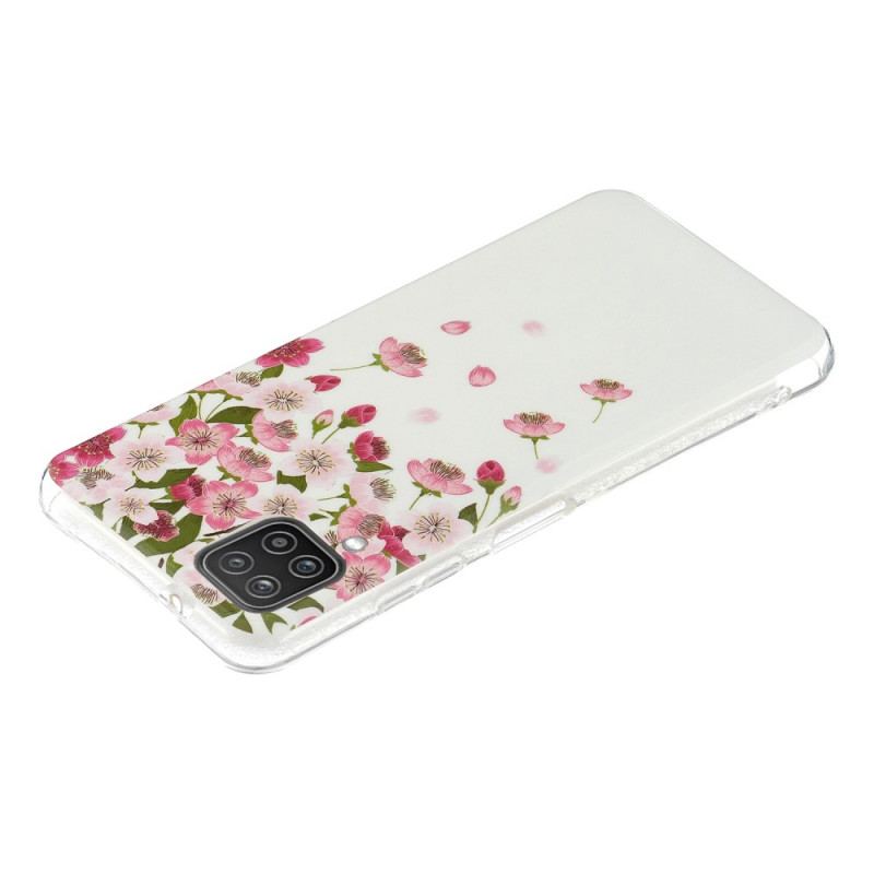 Capa Para Samsung Galaxy M12 / A12 Flores Fluorescentes