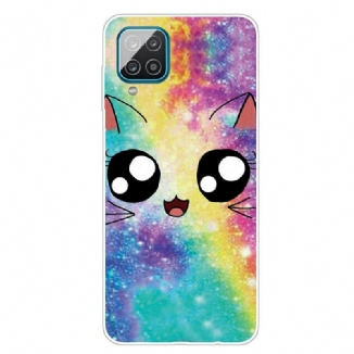 Capa Para Samsung Galaxy M12 / A12 Gato De Desenho Animado