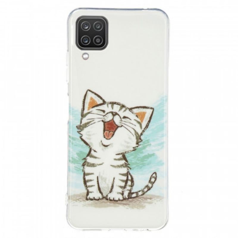 Capa Para Samsung Galaxy M12 / A12 Gato Fluorescente