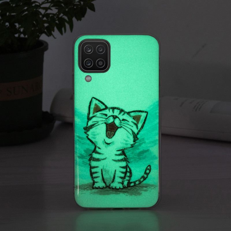 Capa Para Samsung Galaxy M12 / A12 Gato Fluorescente