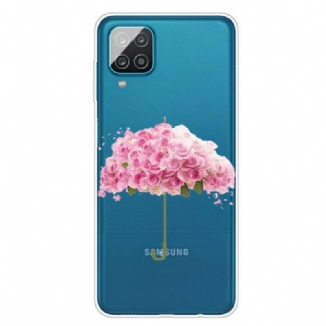 Capa Para Samsung Galaxy M12 / A12 Guarda-chuva Em Rosas