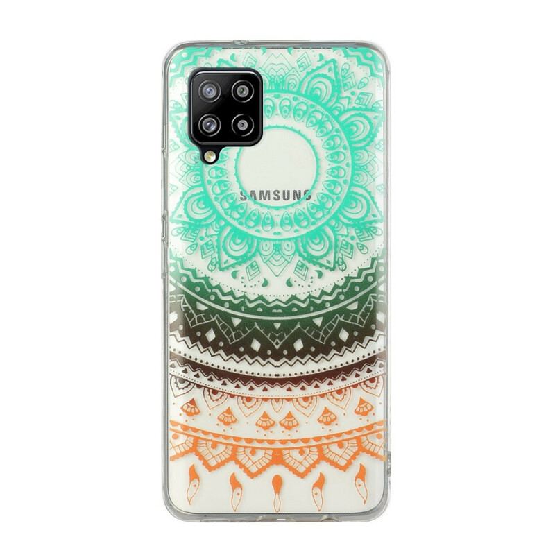 Capa Para Samsung Galaxy M12 / A12 Mandala De Flores Sem Costura