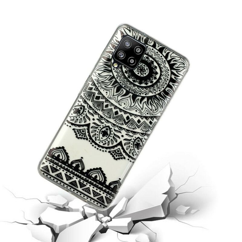 Capa Para Samsung Galaxy M12 / A12 Mandala De Flores Sem Costura